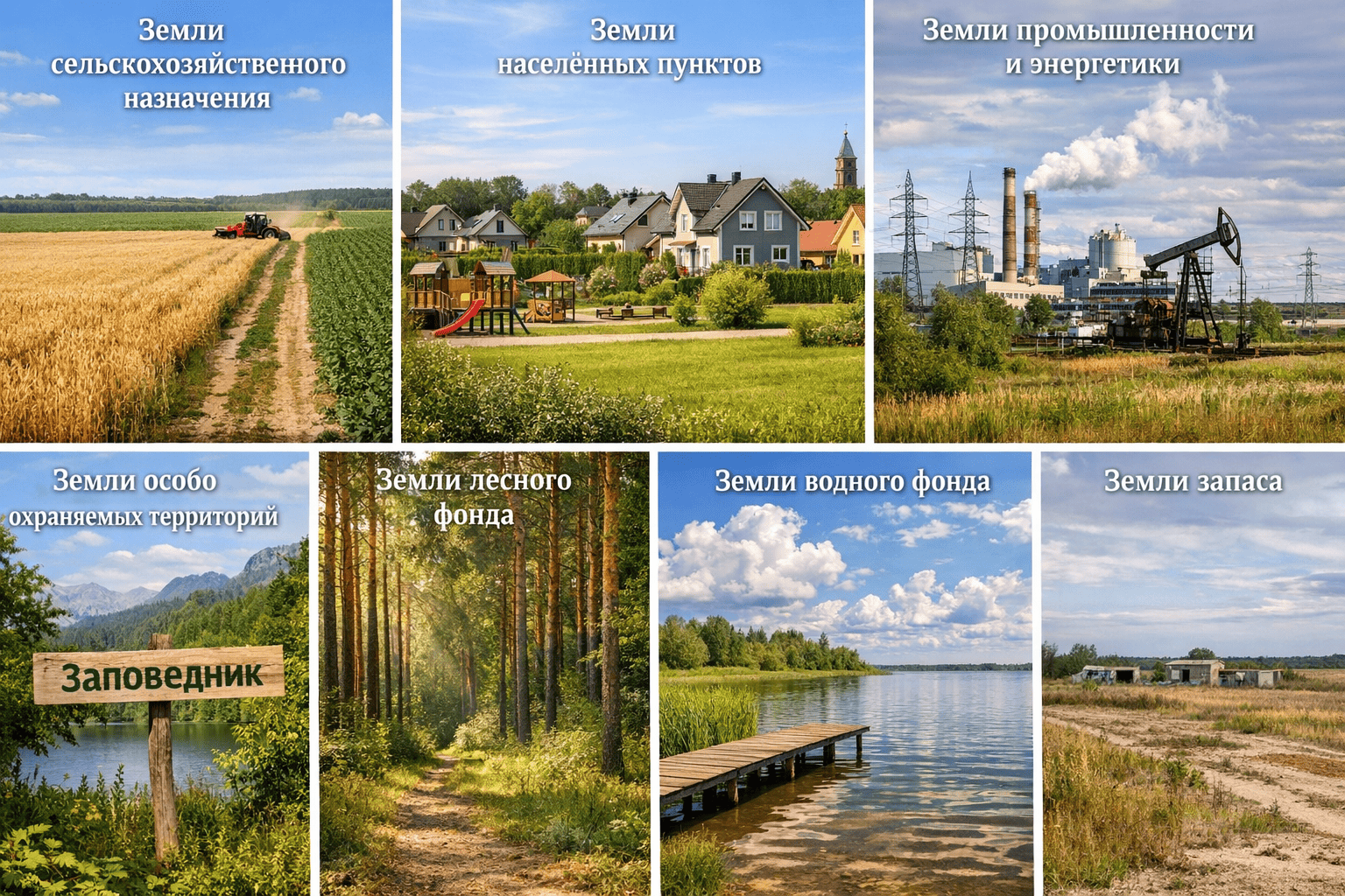 Семь категорий земель по российскому праву