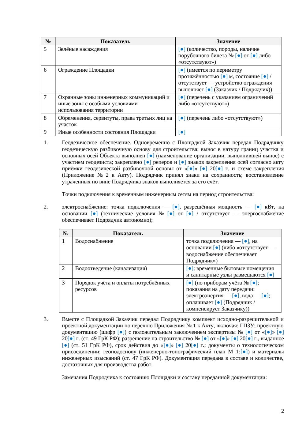 Акт приёма-передачи строительной площадки — страница 2, миниатюра
