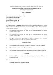 Протокол общего собрания участников об утверждении годового баланса и финансовой отчетности — превью