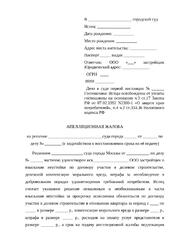 Апелляционная жалоба с ходатайством о восстановлении срока на ее подачу на решение суда первой инстанции по гражданскому делу 10 л. — превью