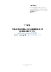 Устав товарищества собственников недвижимости (ТСН) — превью